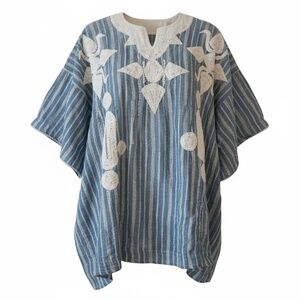 Vintage UNISEX Traditional African Smock, Known as a Fugu or Batakari